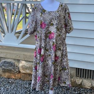 Spruce & Sage Floral Print Fit and Flare Dress